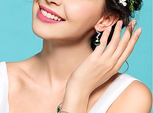 Elegant Genuine Tahitian Pearl Dangle Drop Earrings