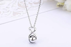 CHAULRI Infinity Tahitian Black Pearl Pendant Necklace