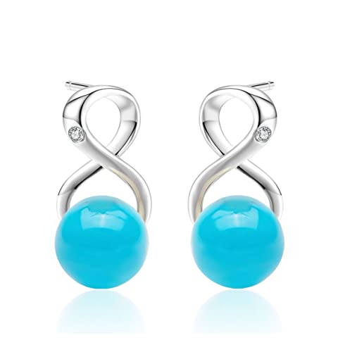 CHAULRI Sleeping Beauty Blue Turquoise Infinity Earrings
