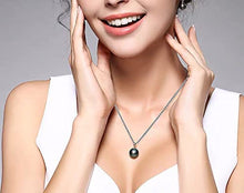 Load image into Gallery viewer, CHAULRI 18K Gold Single Tahitian Black Pearl Pendant Adjustable Fancy 15 - 24 Inch Sturdy Chain