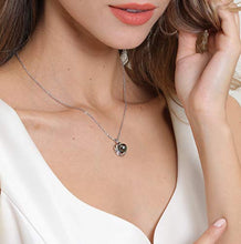 Load image into Gallery viewer, CHAULRI Love Knot Tahitian Black Pearl Pendant Necklace