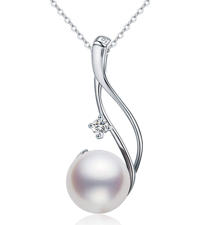 Genuine Premium White Pearl Pendant Necklace