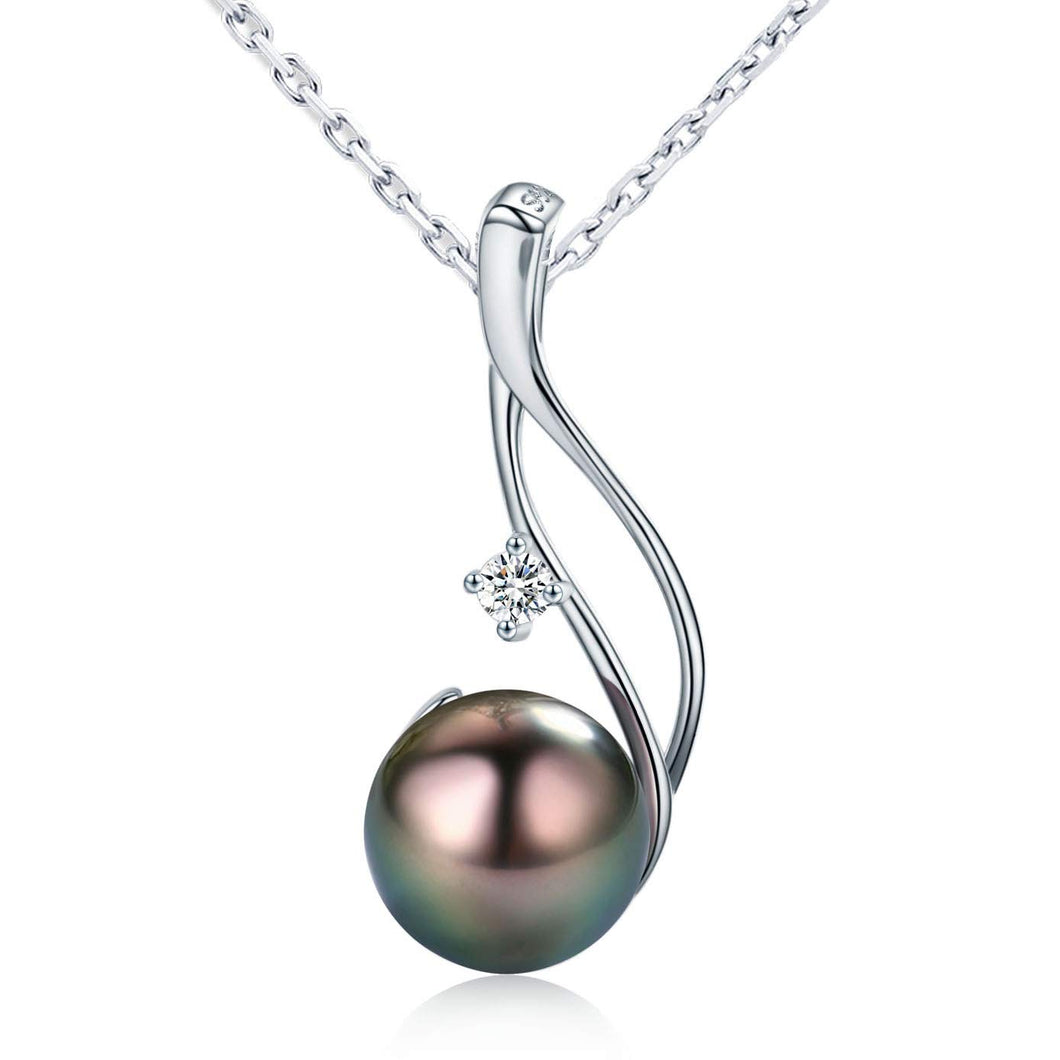 Genuine South Sea Tahitian Black Pearl Necklace