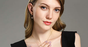 Minimalist Genuine White Pearl Dangle Drop Earrings