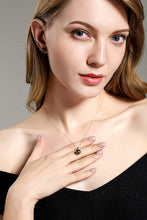Load image into Gallery viewer, 18K Solid Gold Tahitian Black Pearl Pendant Necklace