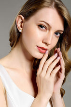 Load image into Gallery viewer, Love Knot Pearl Sterling Silver Stud Earrings