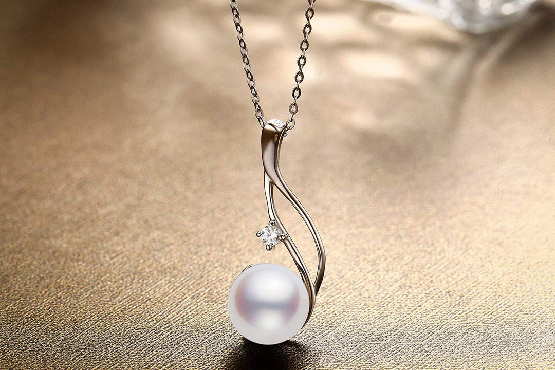 Genuine Premium White Pearl Pendant Necklace