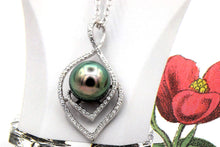 Load image into Gallery viewer, Lucky Peacock Genuine Tahitian Black Pearl Necklace