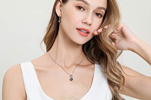 CHAULRI Classic AAA Quality Genuine Tahitian Black Pearl Dangle Drop Earrings 8 - 9mm - CHAULRI