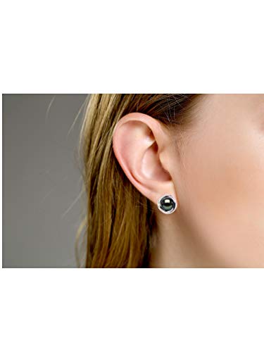 CHAULRI Tahitian Black Pearl Love Knot Stud Earrings - CHAULRI