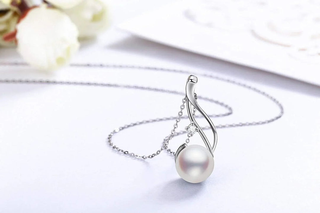 Genuine Premium White Pearl Pendant Necklace - CHAULRI
