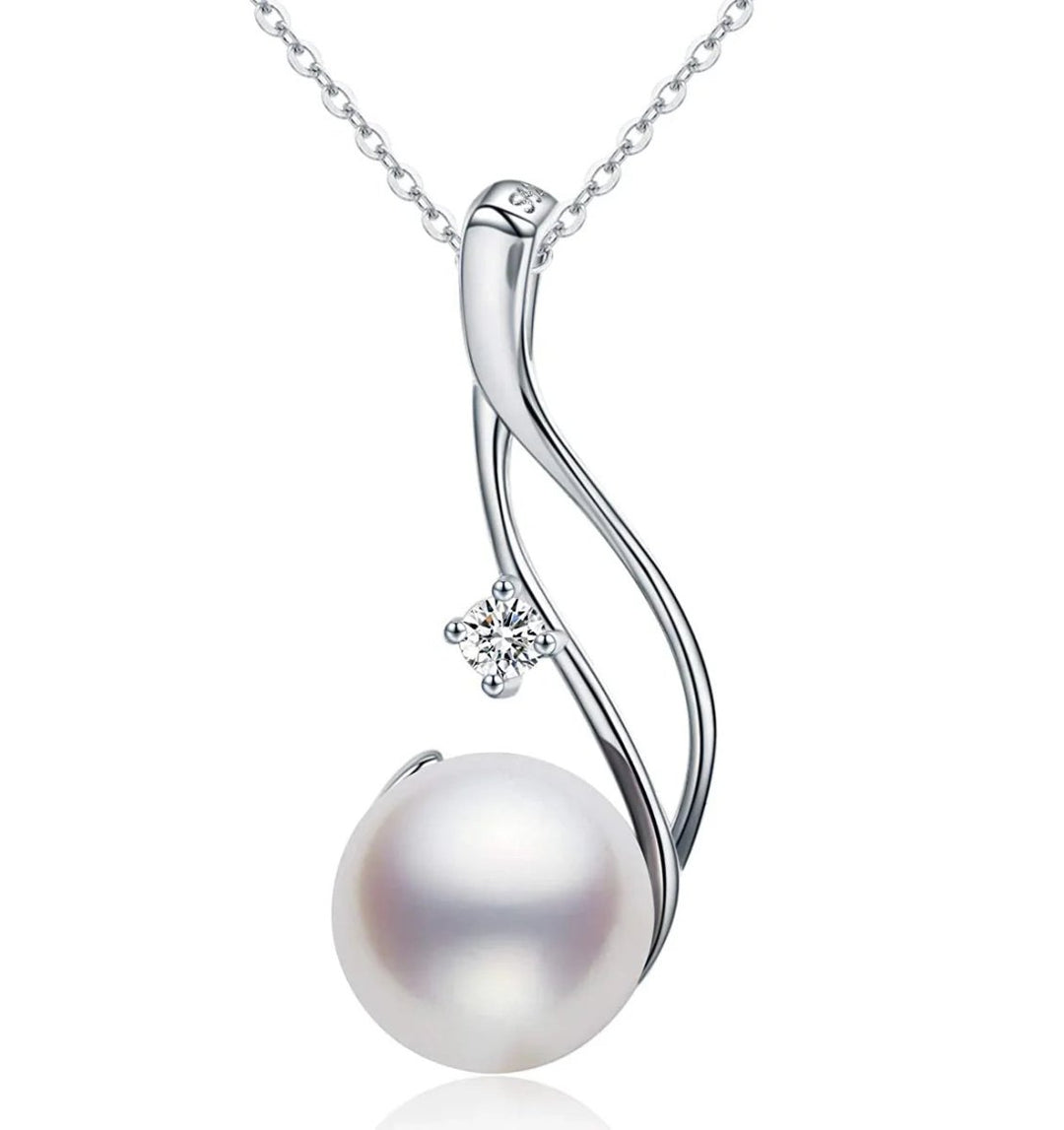 Genuine Premium White Pearl Pendant Necklace - CHAULRI