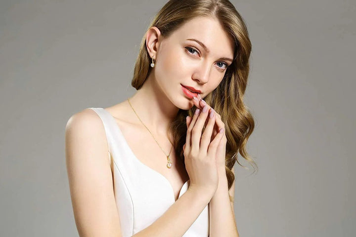 Genuine Premium White Pearl Pendant Necklace - CHAULRI
