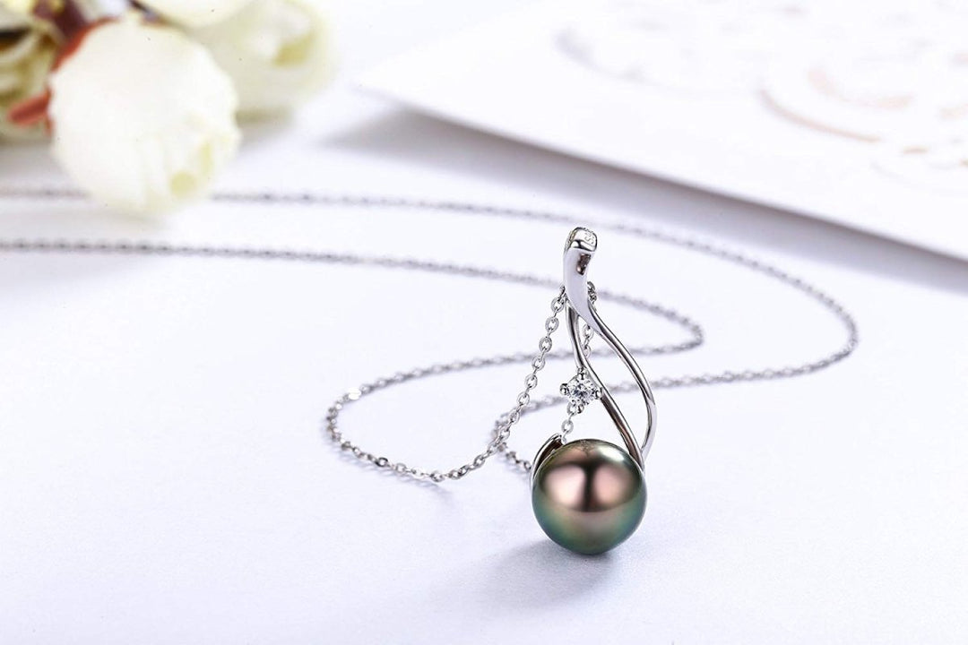 Genuine South Sea Tahitian Black Pearl Necklace - CHAULRI