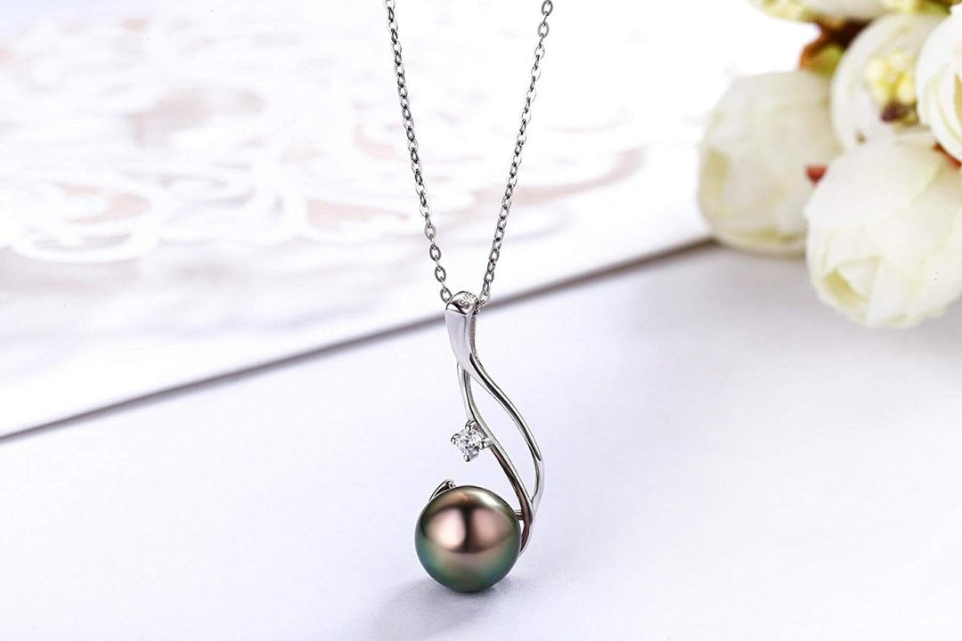 Genuine South Sea Tahitian Black Pearl Necklace - CHAULRI