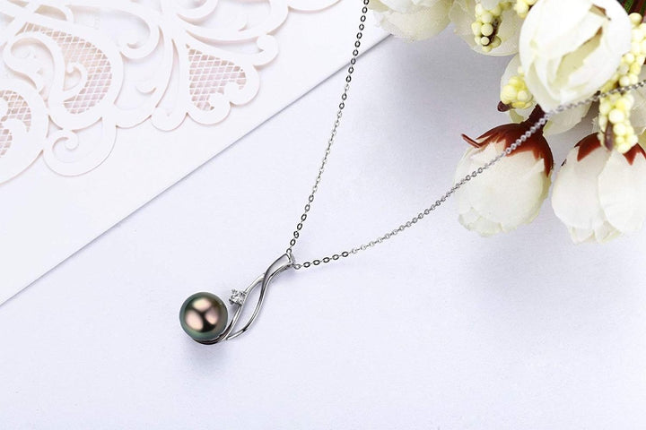 Genuine South Sea Tahitian Black Pearl Necklace - CHAULRI