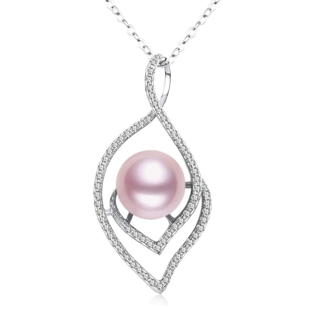 Lucky Peacock Genuine Pearl Pendant Necklace - CHAULRI
