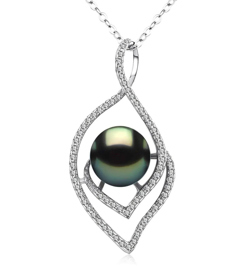 Lucky Peacock Genuine Tahitian Black Pearl Necklace – CHAULRI