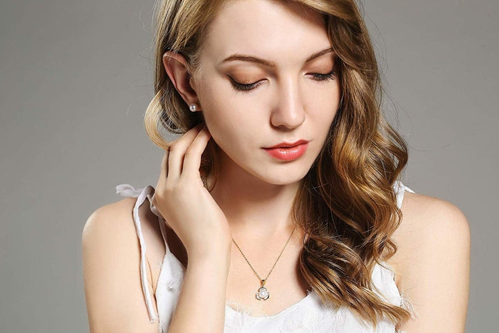 Lucky Three - Petal Flower Pearl Pendant Necklace - CHAULRI