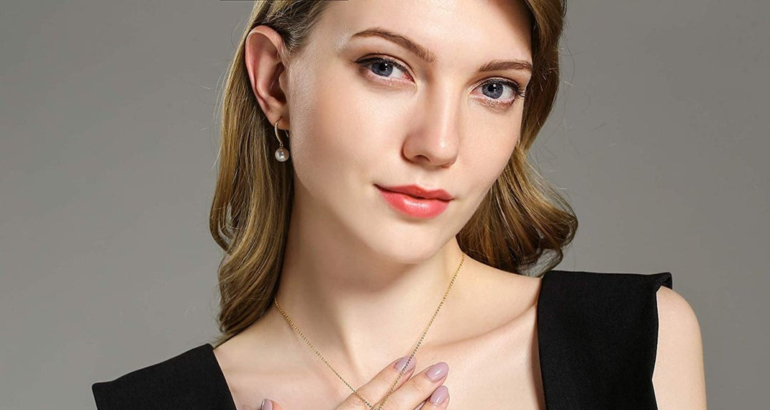 Minimalist Genuine White Pearl Dangle Drop Earrings - CHAULRI