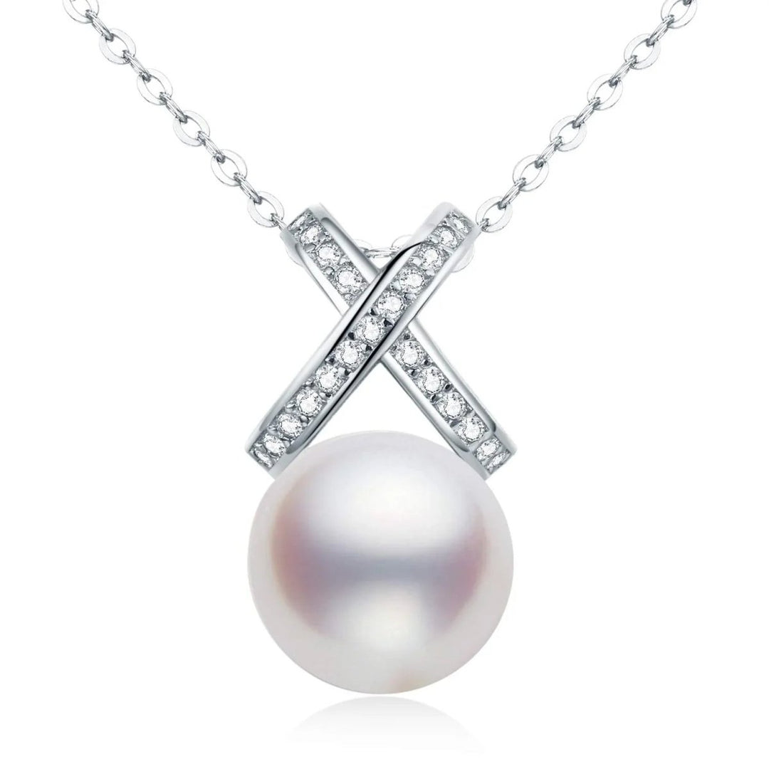 XO White Pearl Sterling Silver Necklace - CHAULRI